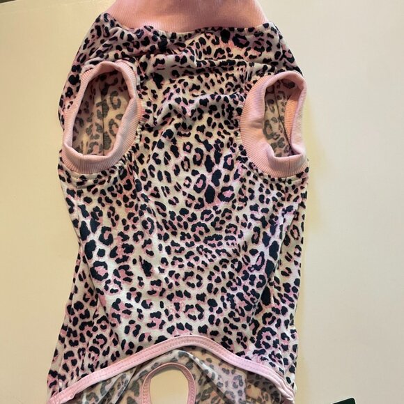 Kuoser Pink Leopard Print Dog Onesie Costume - Picture 1 of 11